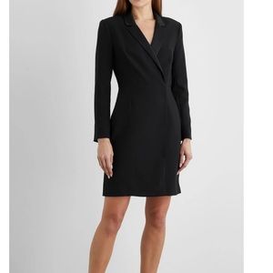 Iris&Ink Sadie Satin Trimmed Crepe Tuxedo Dress